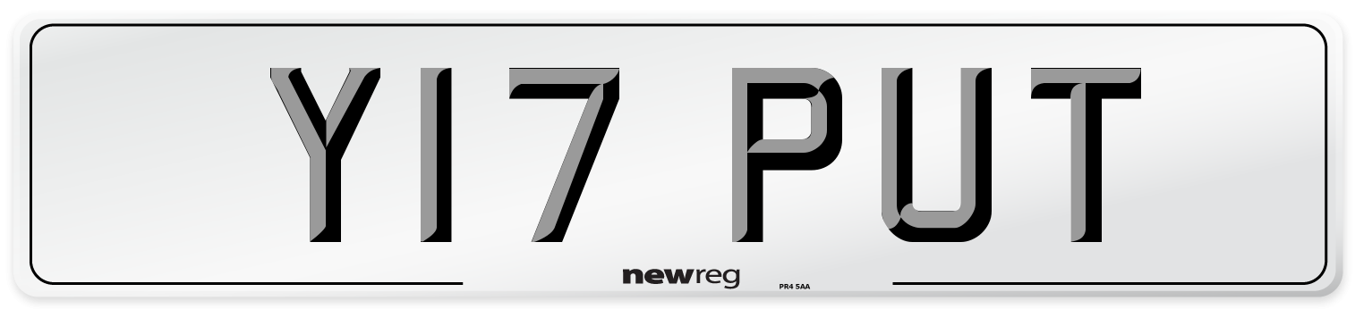 Y17 PUT Number Plate from New Reg